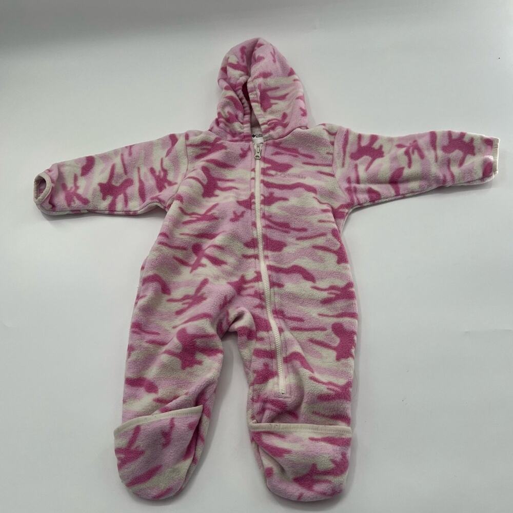 Columbia Fleece Winter Bodysuit Pink Camo Baby Girl